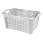 Tontarelli - Tontarelli Cesta Portabiancheria Arianna - Bianco, 35 L, Rettangolare, Polipropilene (PP), Bianco, Polipropilene, 580 mm