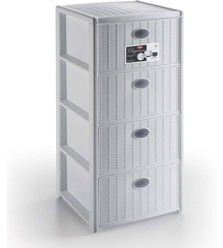 Cassettiera salvaspazio Stefanplast 30400 ELEGANCE 4C Bianco