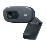 LOGITECH - Logitech C270, 3 MP, 1280 x 720 Pixel, 720p, USB 2.0, Nero, Clip