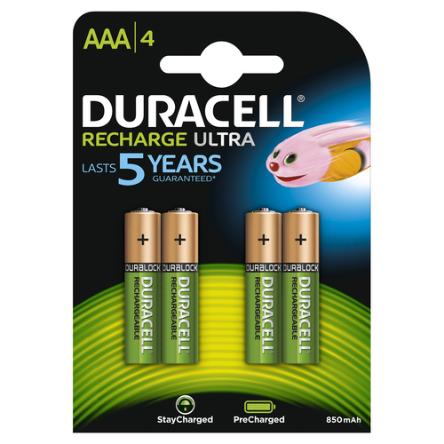 Duracell StayCharged AAA (4pcs) Batteria ricaricabile Nichel-Metallo Idruro (NiMH)