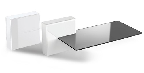 Meliconi 480522 BA, Mensola modulare, A muro, ABS sintetico, Vetro temperato, Bianco, 3 kg, 475 mm