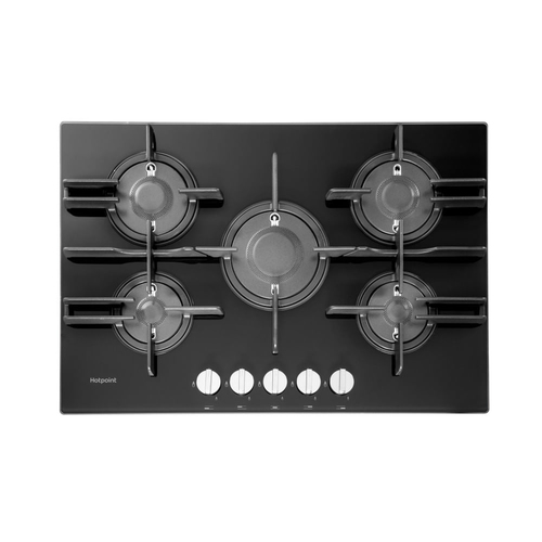 Piano cottura gas Hotpoint F100269 Ftghg 751 D Ha Bk Nero