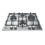Hotpoint PCN 642 T/IX/HA piano cottura Acciaio inossidabile Da incasso Gas 4 Fornello(i)