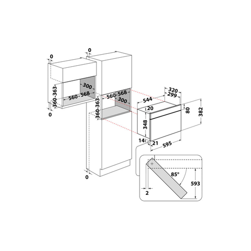 Hotpoint MN 312 IX HA forno a microonde Da incasso Microonde combinato 22 L 750 W Acciaio inossidabile