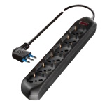 Polypool - Poly Pool PP2516.2, 1,5 m, 6 presa(e) AC, Interno, Tipo L, Tipo L, Nero