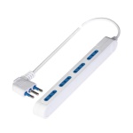 Polypool - Poly Pool PP2520, 1,5 m, 4 presa(e) AC, Interno, Tipo L, Blu, Bianco, 250 V