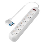 Polypool - Poly Pool PP2516, 6 presa(e) AC, Interno, Tipo L, Bianco, 10 A, Bianco