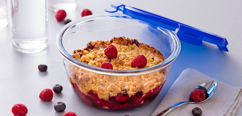 Pyrex 287PG00 recipiente per cibo Rotondo Ciotola 0,7 L Blu, Trasparente 1 pz