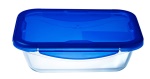 Pyrex - Pyrex 283PG00/7044, Pirofila casseruola, Rettangolare, Vetro, Plastica, Trasparente, -20 - 240 °C