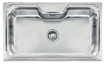 CM - CM Eureka 86x51 1V, Lavello ad incasso, Rettangolare, Acciaio inossidabile, Acciaio inossidabile, 1 ciotole, Rettangolare