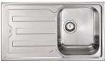 CM - CM Сristal 86 x 50 1V, Lavello montato su piano, Rettangolare, Acciaio inossidabile, Acciaio inossidabile, 1 ciotole, Rettangolare