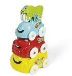 Clementoni - Clementoni Veicoli Attività Scopri e Impila, Ragazzo, Plastica, Nero, 4 pezzo(i)