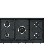 SMEG - Smeg SRV896AOGH, Antracite, Da incasso, Gas, Di ghisa, 5 Fornello(i), 5 Fornello(i)