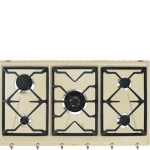 SMEG - Smeg SRV896POGH, Crema, Da incasso, Gas, 5 Fornello(i), 5 Fornello(i), 1100 W