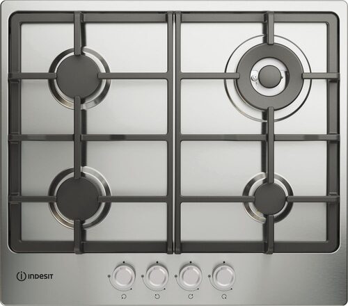 Indesit THP 641 W/IX/I piano cottura Acciaio inossidabile Da incasso Gas 4 Fornello(i)