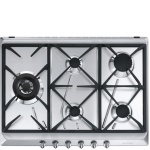 SMEG - Smeg SRV575GH5, Acciaio inossidabile, Da incasso, Gas, Acciaio inossidabile, 5 Fornello(i), 5 Fornello(i)