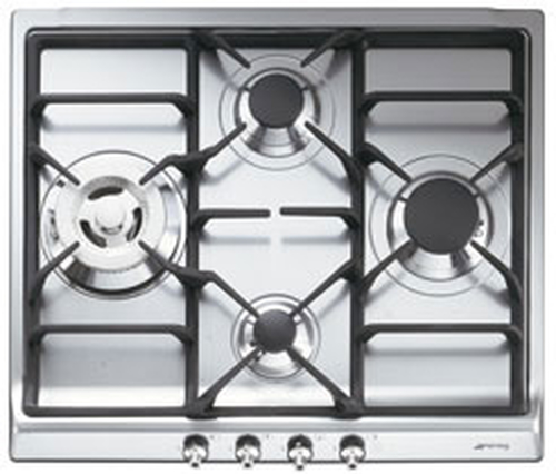 Smeg SER60SGH3 piano cottura Acciaio inossidabile Da incasso Gas 4 Fornello(i)
