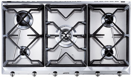 Smeg Universal SRV596GH5 piano cottura Acciaio inossidabile Da incasso Gas 5 Fornello(i)