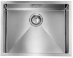 CM - CM filoraggiato 57 x 45, Lavello montato su piano, Rettangolare, Acciaio inossidabile, Acciaio inossidabile, 1 ciotole, Rettangolare