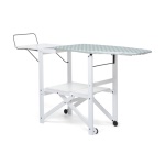 FOPPAPEDRETTI - Foppapedretti Asso, Asse da stiro completo, Alluminio, Cotone, Poliestere, Ferro a vapore, Nero, Bianco, Monocromatico, Grigio, Bianco