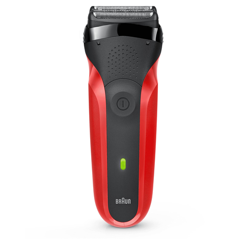 Braun Series 3 300 s Rasoio Elettrico Ricaricabile, Rasoio Da Barba Per Uomo, Rosso