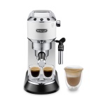 DELONGHI - DeLonghi Dedica Style EC 685.W, Macchina per espresso, 1,1 L, Cialde caffè, Caffè macinato, 1300 W, Nero, Argento, Bianco