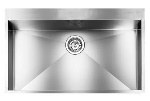 CM - CM filoquadra mix 85 x 50, Lavello ad incasso, Rettangolare, Acciaio inossidabile, Acciaio inossidabile, 1 ciotole, Rettangolare
