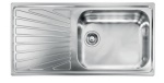 CM - CM cometa 100 x 50 1V, Lavello ad incasso, Rettangolare, Acciaio inossidabile, Acciaio inossidabile, 2 ciotole, Rettangolare