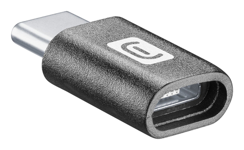 Cellularline COMPACT ADAPTOR - USB-C Adattatore da MicroUSB a USB-C Nero