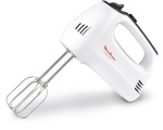MOULINEX - Moulinex HM3101 Quick Mix Sbattitore Elettrico con Fruste e Ganci Impastatori, 300W, Sbattitore manuale, Bianco, Pulsanti, Acciaio inossidabile, 300 W