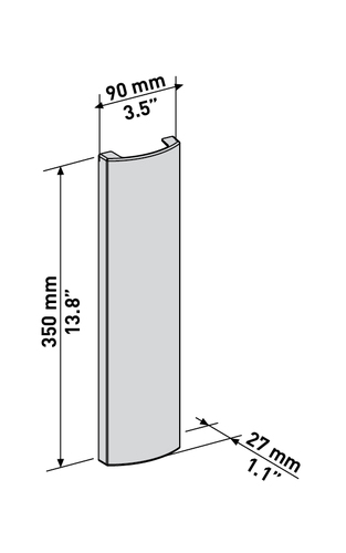 Meliconi 480520, 0,35 m, Plastica, Bianco