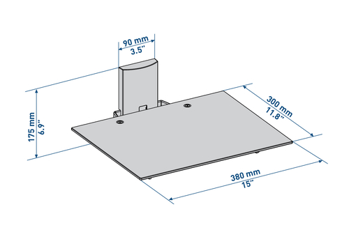 Mensola multimediale Meliconi Slimstyle AV SHELF PLUS 480517