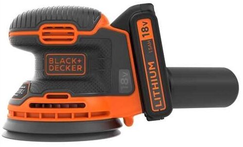 Black & Decker BDCROS18 levigatrice portatile Levigatrice orbitale 12000 Giri/min Nero, Arancione
