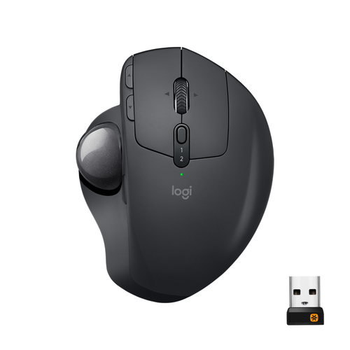 Logitech MX Ergo mouse Mano destra Wireless a RF + Bluetooth Trackball 440 DPI