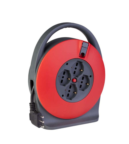 Avvolgicavo elettrico Poly Pool PP2741 SALVASPAZIO 4P Rosso e Nero