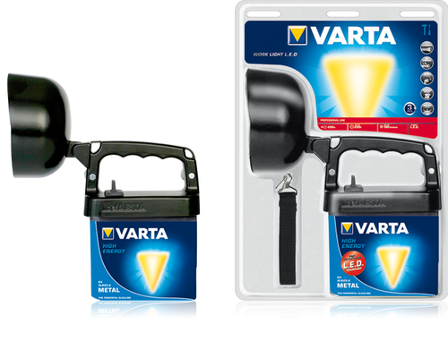 Torcia faro elettrica Varta 018660101421 WORK LIGHT Bl40 Nero