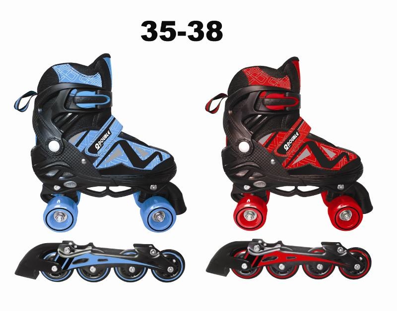 Mandelli Pattini Double 2 In 1 : 4 Ruote E In Linea 35-38