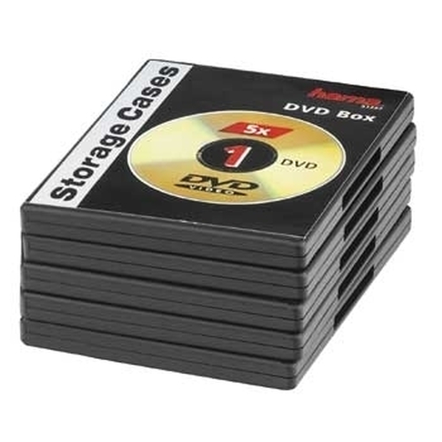 Hama DVD Jewel Cases, Pack of 5, black 1 dischi Nero