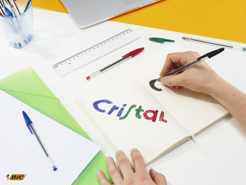 BIC Cristal Original, Penne Blu a Sfera (Punta 1mm), Confezione da 10