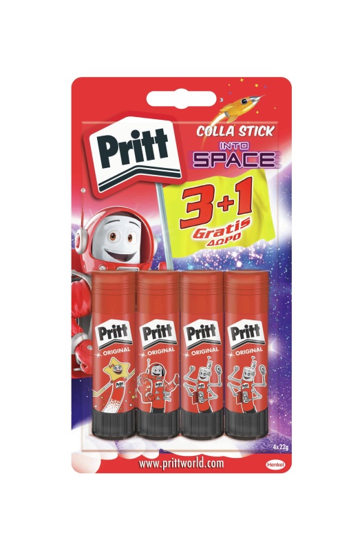 Pritt Colla Stick Original 22g 3 Pezzi + 1 Gratis