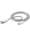 Cellular Line - Cellularline USB CABLE #STYLECOLOR - Type-C Cavo per la ricarica e sincronizzazione dei dati colorato Bianco, 1 m, USB A, USB C, Bianco