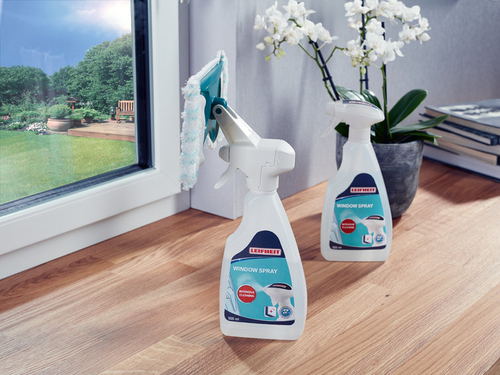 Leifheit Window Spray Cleaner strumento per la pulizia di finestre 20 cm Blu, Bianco