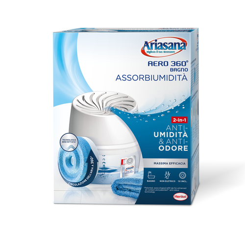Ariasana Aero 360° Bagno kit 450g Trasparente, Bianco