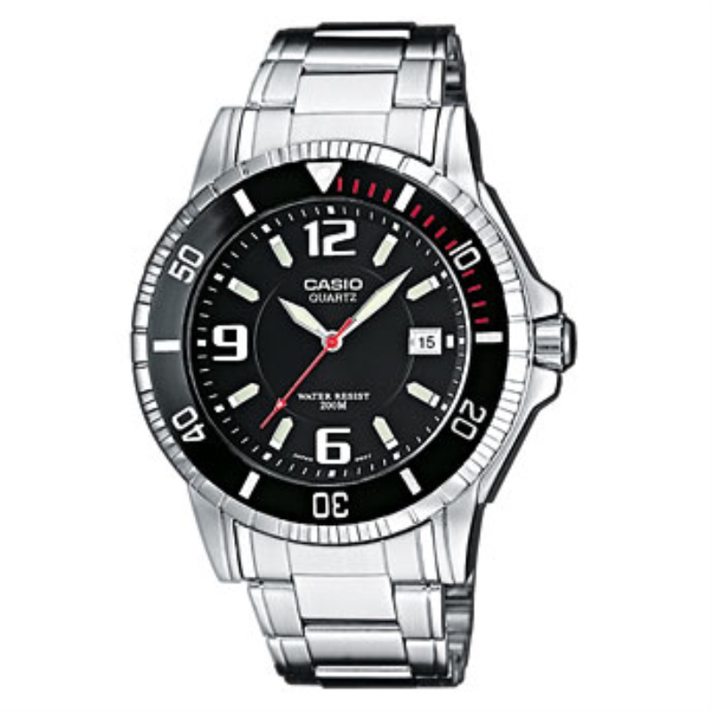 Casio MTD-1053D-1AVES, Orologio da polso, Maschio, Rotondo, Acciaio inossidabile, Resistente all'acqua, Quarzo