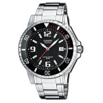 CASIO - Casio MTD-1053D-1AVES, Orologio da polso, Maschio, Rotondo, Acciaio inossidabile, Resistente all'acqua, Quarzo