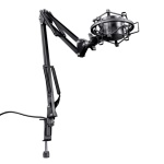 TRUST - Trust GXT 253 Emita, Supporto per microfono da trasmissione, Base di supporto da tavolo, Nero, 5/8