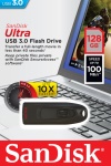 SANDISK - SanDisk Ultra, 128 GB, USB tipo A, 3.2 Gen 1 (3.1 Gen 1), 100 MB/s, Lamina di scorrimento, Nero