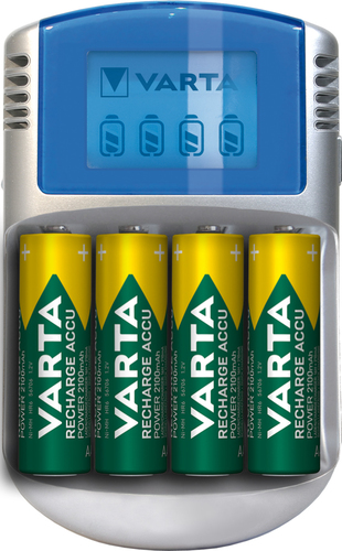 Varta LCD Charger 4x AA 2600mAh, 12V & USB
