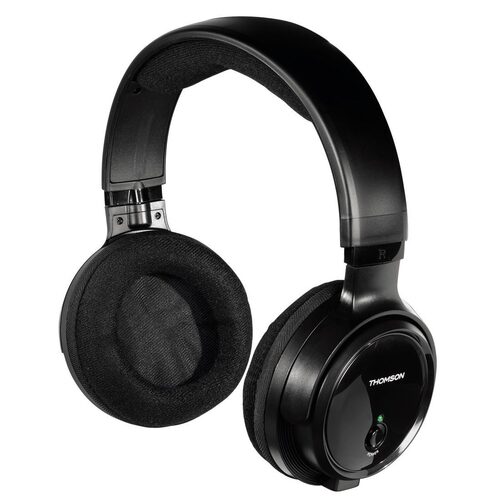 Thomson WHP3001BK Cuffie Padiglione auricolare Connettore 3.5 mm Nero