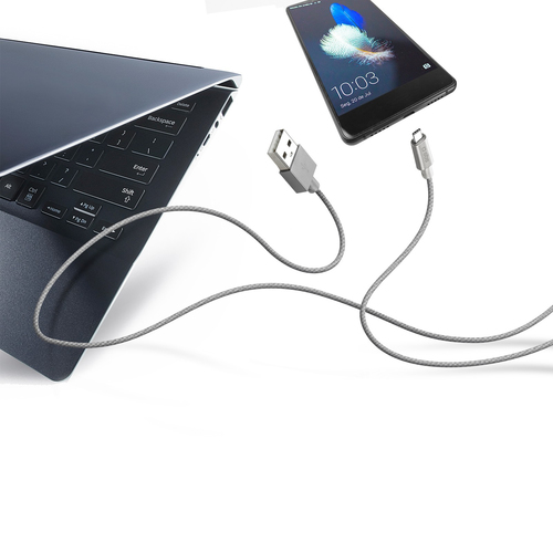 Cavo computer - Nilox 1.8m USB 2.0 A - Micro USB 2.0 B M/M cavo USB 1,8 m USB A Micro-USB B Bianco
